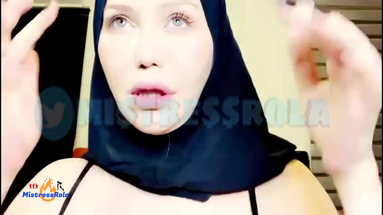 Mistressrola: Oksel met Hijab videogesprek seks virtueel