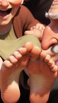 Cuckold Husband Licks Wife's Feet While She Sits on Her Lover's Lap - Hotwife Foot Worship
