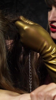 Bare Bottom Otk Spanking: Vivienne L'amour Breaks in Slave Mila's Lesbian Pony Play Training