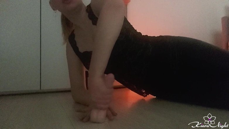 Kiara Night: Babe Sensual jerk off sex toy and play pussy - homemade