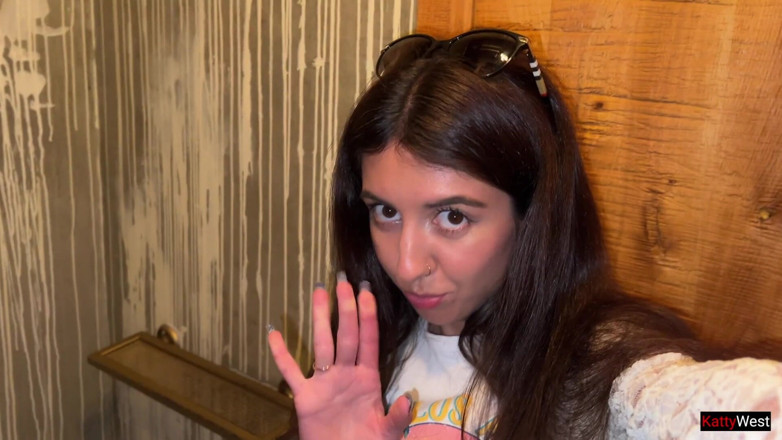 Katty West: Katty West Naughty in Locker Room, Touching and Peeing in...