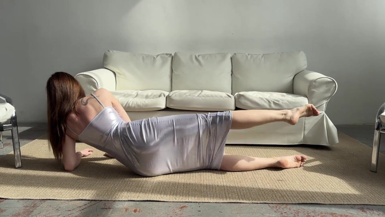 Skinny_lady69: Hot Stretching Transparent Dress