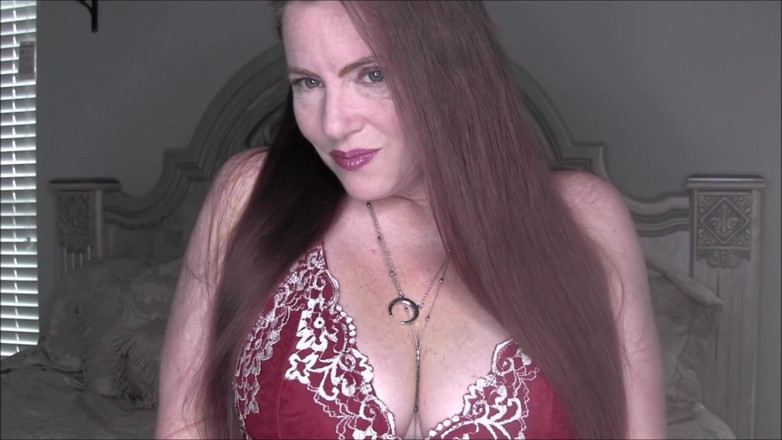 Nikki Nevada: Sexy MILF Nikki in red lingerie dildo fucking