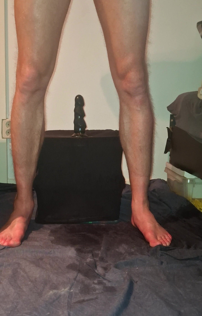 NoFace Twink X: Yalnız gay twink anal dildo - aşırı işeme orgazmları