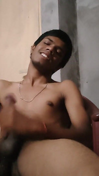 Cute Boy Masterbation with Smoking