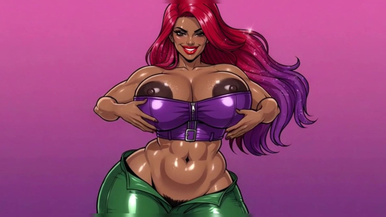 Huge Boobs: Seductive Indian Redhead Animation
