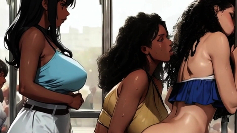 Spicy Toons: MILFs Can't Contain Their Lactating Tits in the Bus