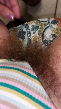 Super gruby i długi plussy hair bush zbliżenie