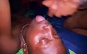 Demi sexual teaser: Romance africaine excitée et baise, éjaculation faciale