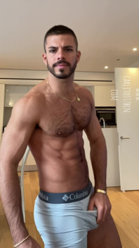 Showing My Big Cock in White Shorts.