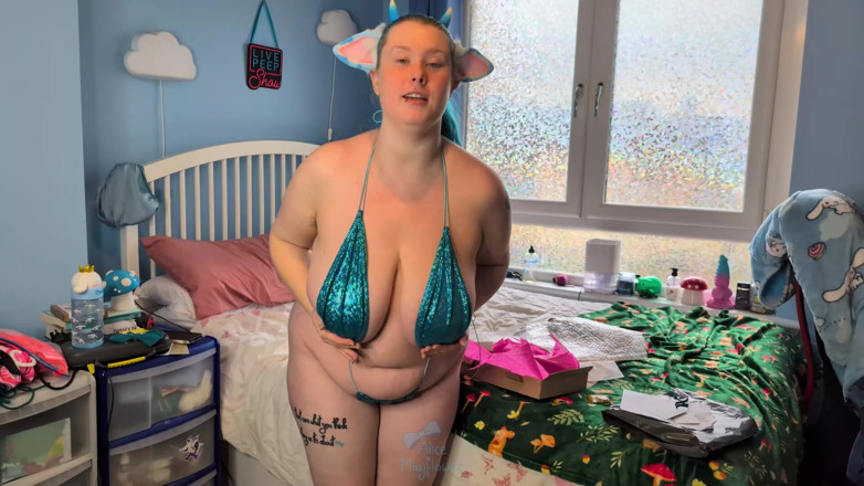 Alice_Mayflower_Scottish: Genie Pole Wear Slingkini &amp; Candyzombies Cow Ears Unboxing &amp; Try on -...