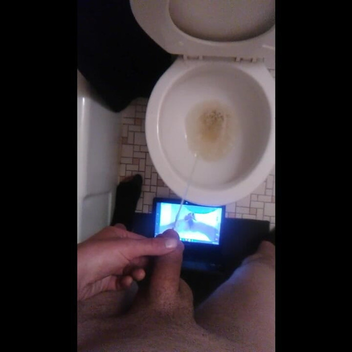 LilTaste: POV Transgirl Pissing on Herself and Camera; Double Angles