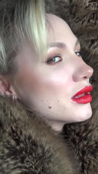 Fur Tease & Red Lips the Art of Glossy Seamed Seduction #921