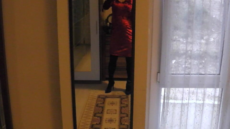 Electrahu: Red Mini Dress