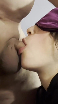 Little slut gets cum deep in her throat