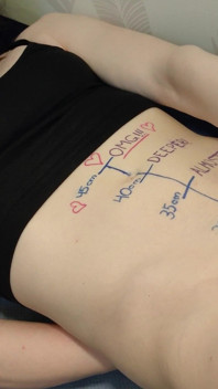 Body Writing, Belly Bulge with a Thrusting Dildo and Cumshot