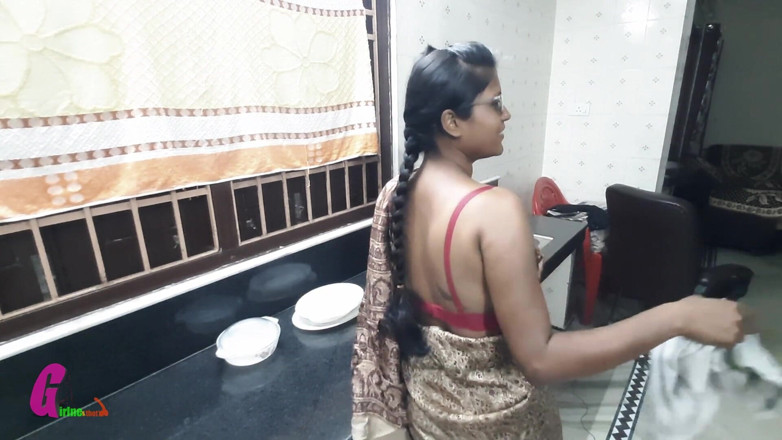 Horny_Bong: Indian Bhabi Fucked by Devar at Kitchen - Indian Hindi Desi...