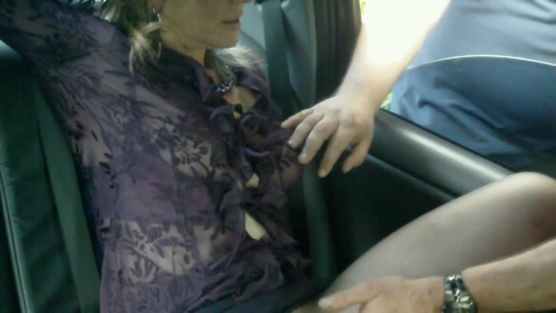 Movies by Louise: Backseat in sheer seamless pantyhose