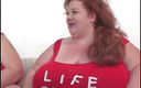 Cumming Soon: Chica gorda de vientre en uniforme rojo monta un palo...