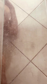 Girl Being Filmed While Taking a Shower, Showing off Her Hairy Pussy.