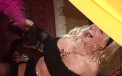 Slutty babes have fetish orgy with some horny guys during a seance