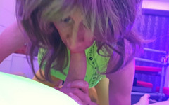 Uv Glow Threesome with Femdom Pegging and Big Cock Blowjob