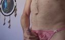 Fantasies in Lingerie: Titta på mig sperma medan jag bär dessa rosa trosor