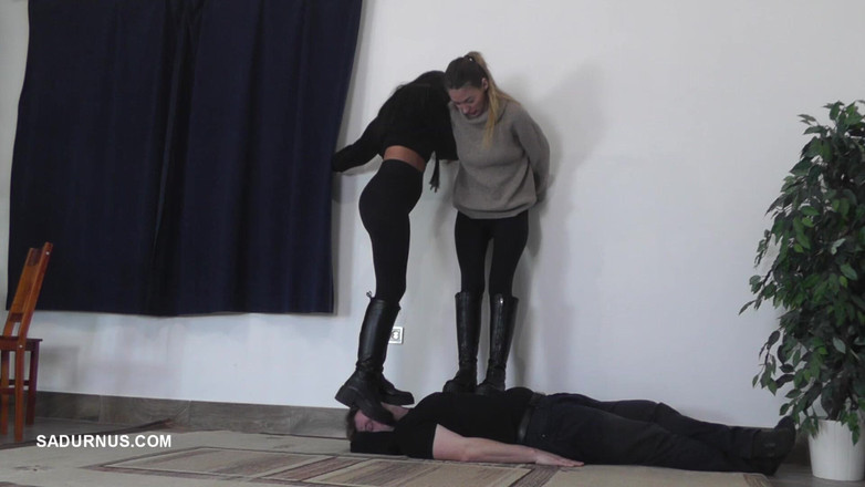 Sadurnus: Olga and Natasa Love to Trample the Slave in Boots