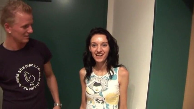 123XXX - 100% Amateurs: Skinny Brunette Slut Is Open for Exhibitioner Fuck in Front...