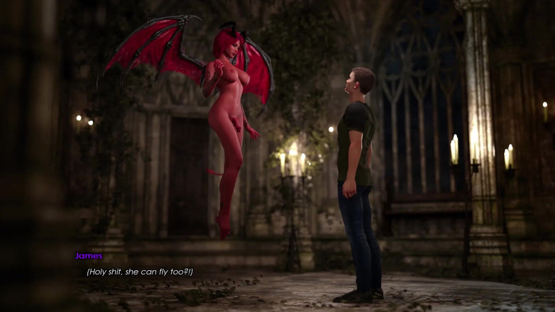 TransLure: Lust Academy - Audrey the Trans Succubus Gives James a Handjob