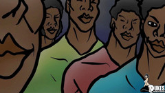 Dukes Hardcore Honeys: Mamă sexy germană futută în grup într-un bar de o pulă neagră