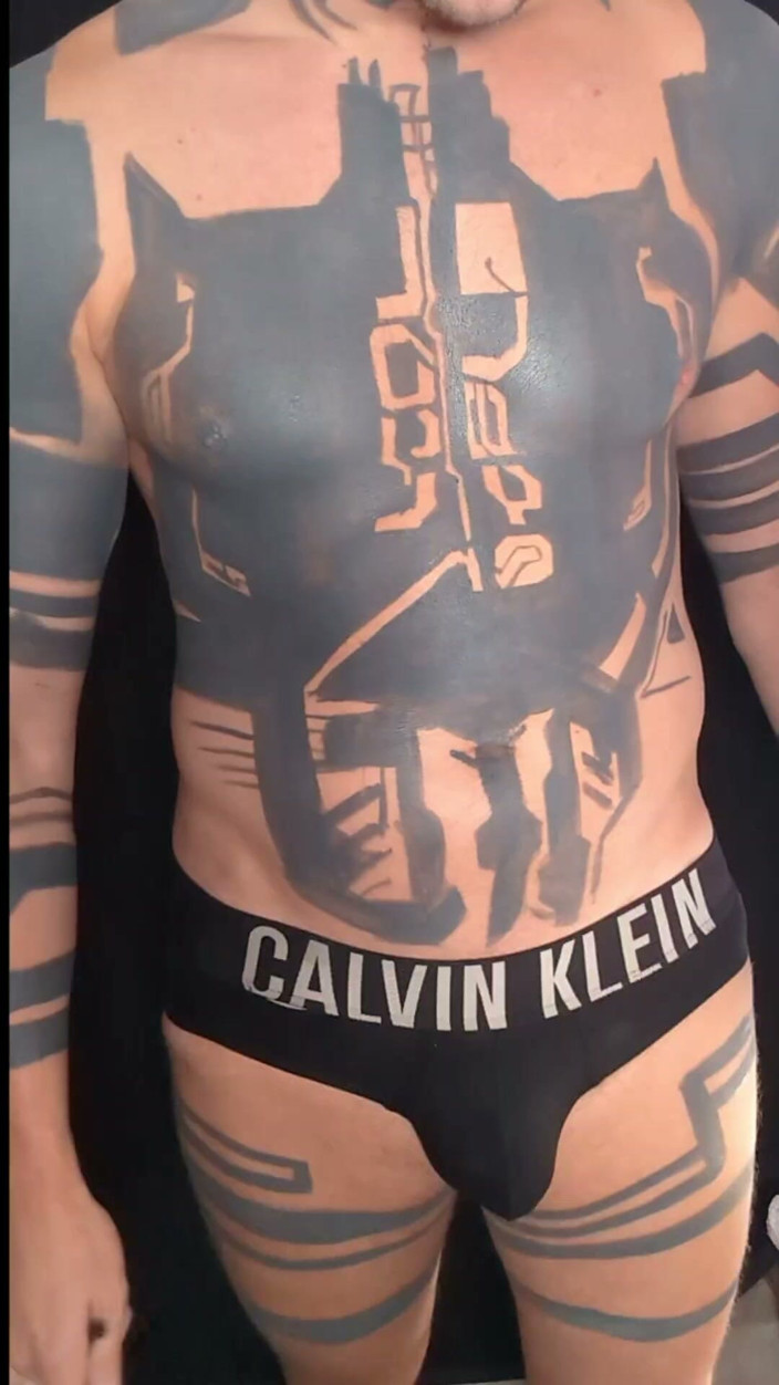 PicAsssHole: Painting on My Own Tattoos Naked