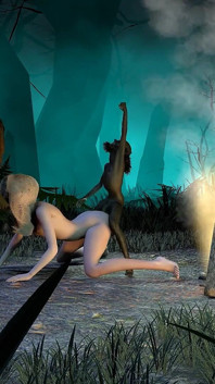 Gobins se střídají v šukání děvky elf v lese