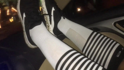 Dirty Diana Fetishes: Dirty Diana Kicking Soccer Ball in Booty Shorts Night Time