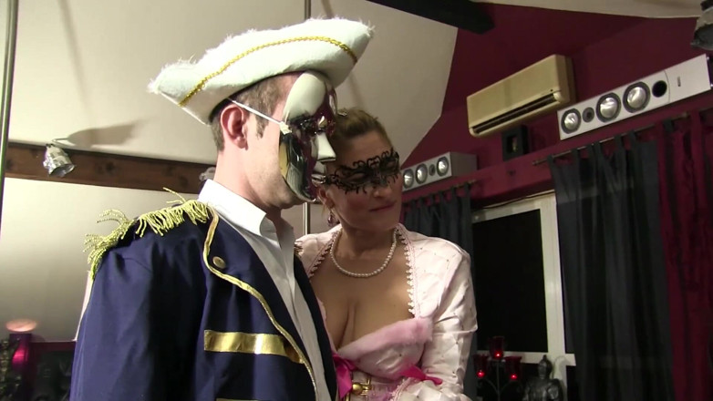 Gazongas: Masked chicks are pleasing a bunch of hard cocks
