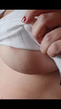 No Bra - White Shirt and Boob Reveal