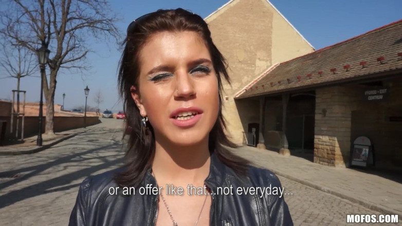 Public Pickups: Public Pickups - Kristine Crystalis Shows off Her Leather Jacket and...