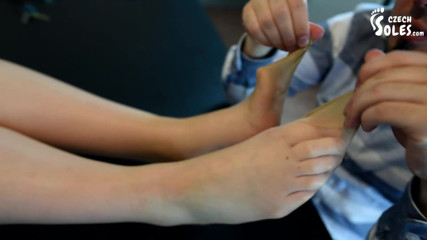Czech Soles - foot fetish content: Unreliable tenant and her sweaty nylons