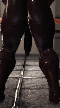 BDSM na prisão. Uma morena sexy algemada com muitos peitos é fodida com força por um grande pau preto