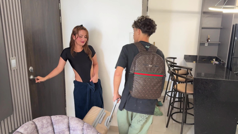 katyJay: Big Ass Stepmom Surprises by Giving Her Stepson a Welcome...
