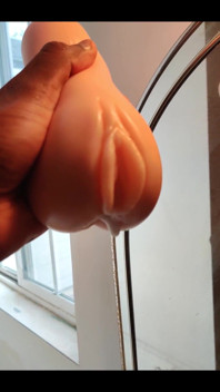 Squeezing My Cum Out of an Onahole After Using It