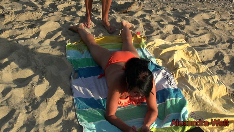 Alexandra Wett: Free Fuck on the Beach! the Ultimate Cum Party! Everyone...