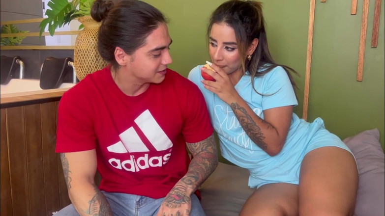 Naty Delgado: 什么!!你和我的继妹给我戴绿帽!我想和他分手,但我更喜欢玩3P!