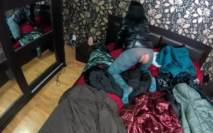 MilfyCalla: Several Shiny Down-jackets Used for Fucking and Masturbating 267