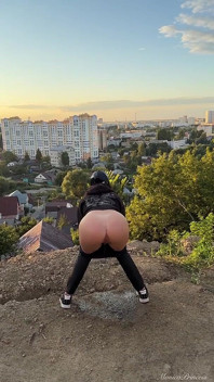 Pee and Farting From Behind Outdoor with City View