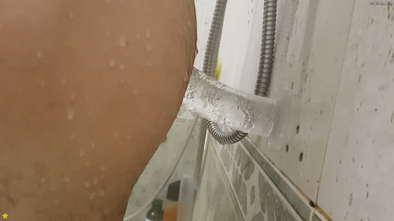 HeIsSooThin: Sucking on My New Big Dildo and Trying to Fuck...
