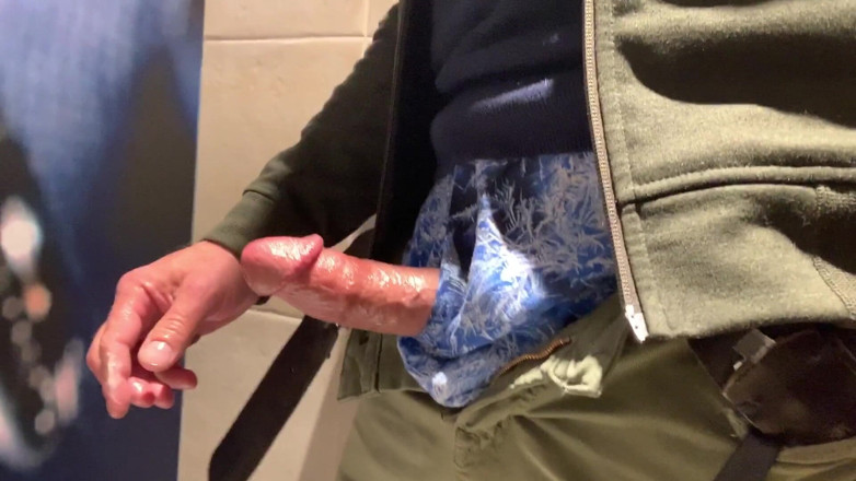 TJenner: Jerking my cock in the public restroom at the airport