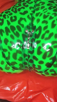 I Seduce You with My Glossy Green Minty Lips and Kisses and Shiny Latex