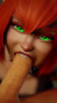 Mario Bowsette Hard Blowjob