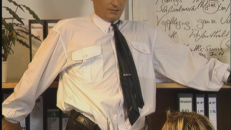 EroticPlanet XXX: Horny Blonde Slut with Massive Fake Tits Gangbanged by 3 Office...